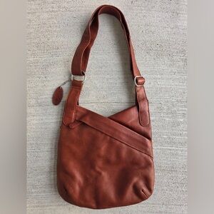 Osgood Marley Brown Genuine Leather Hobo Shoulder Bag | New Without Tags